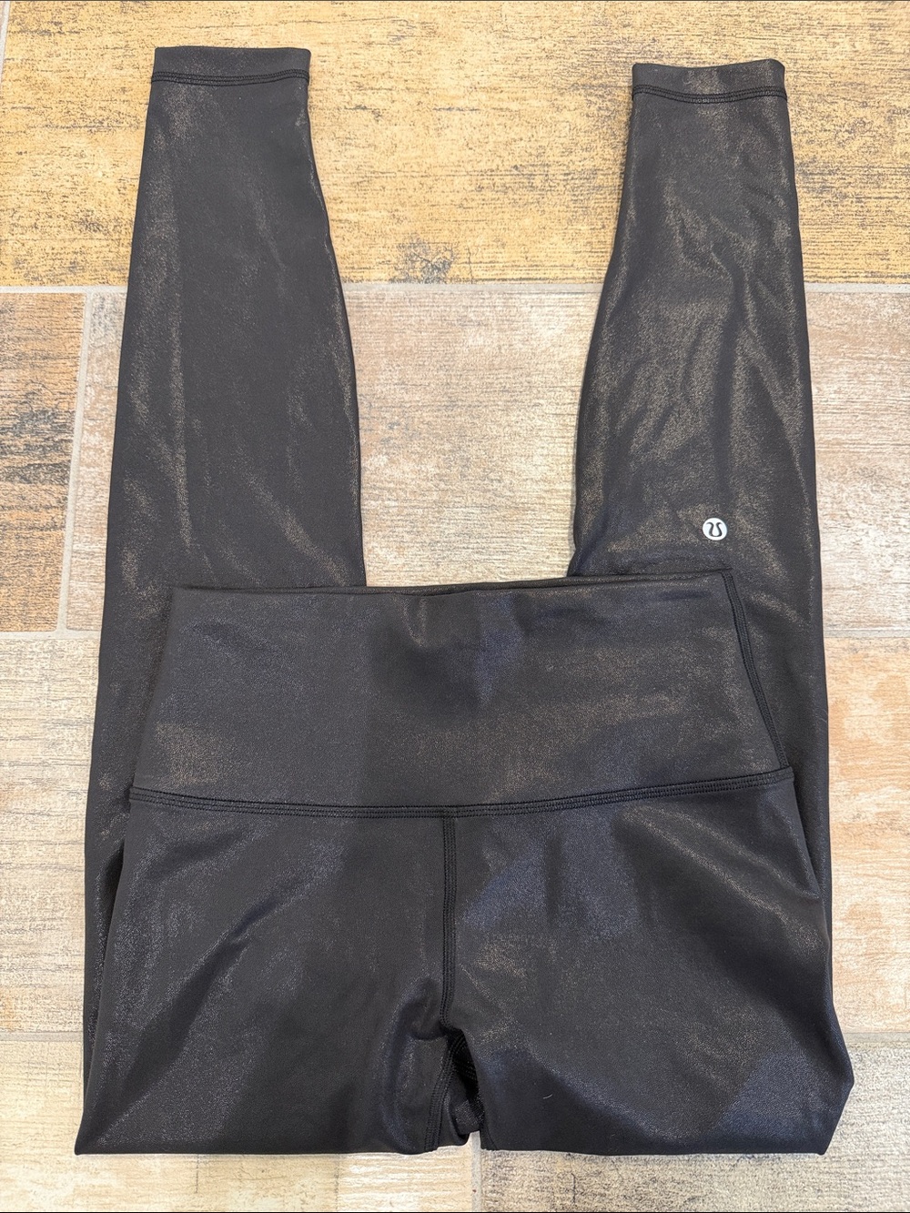 Lululemon Wunder Train High Rise Tight 28" Radiate Foil Print Black Size 6 - Picture 2 of 6